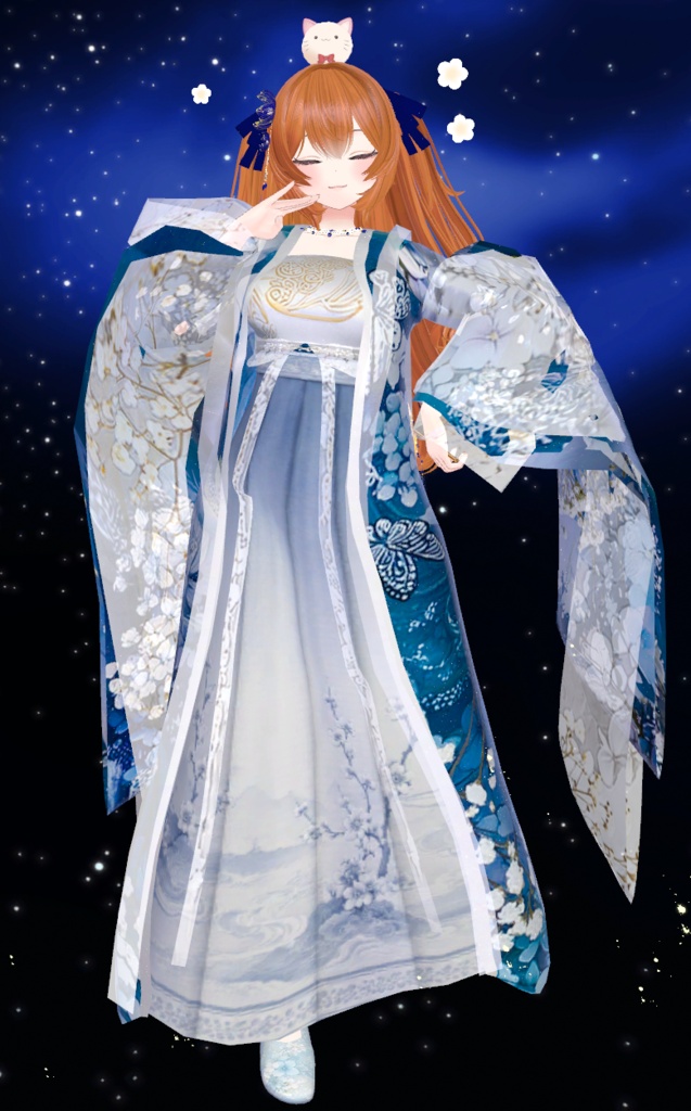 藍溟星華(漢服風ドレス)