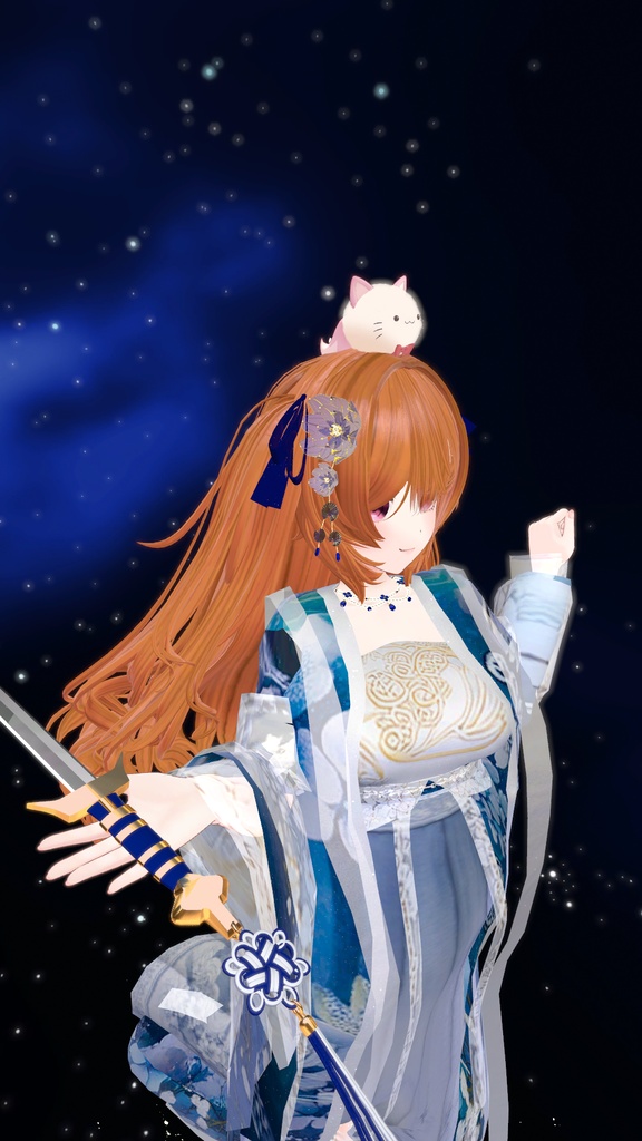 藍溟星華(漢服風ドレス)