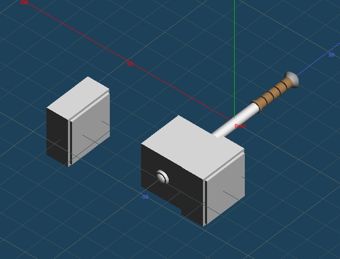 【STLデータのみ】シンプルなハンマー