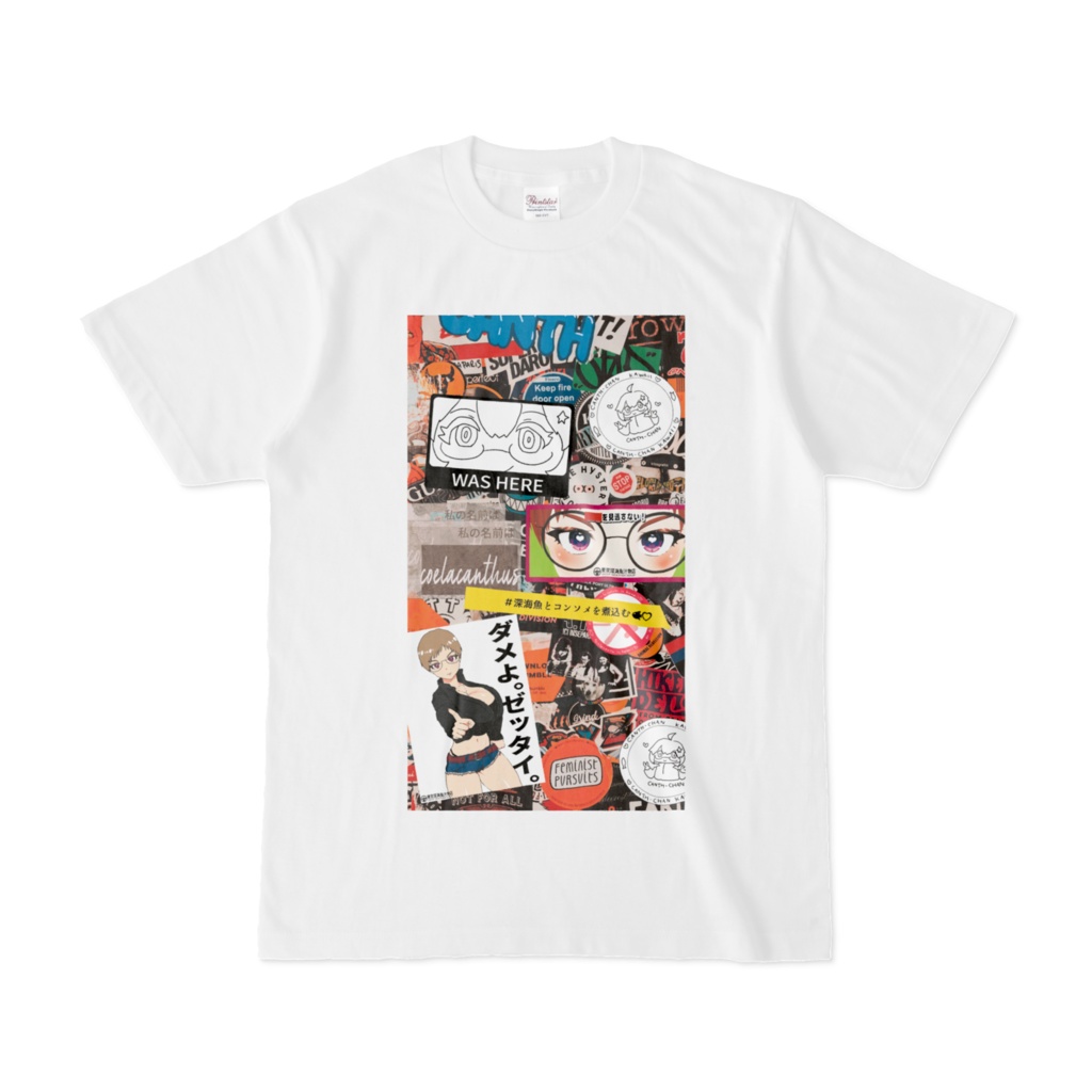ステッカーべたべたTシャツ