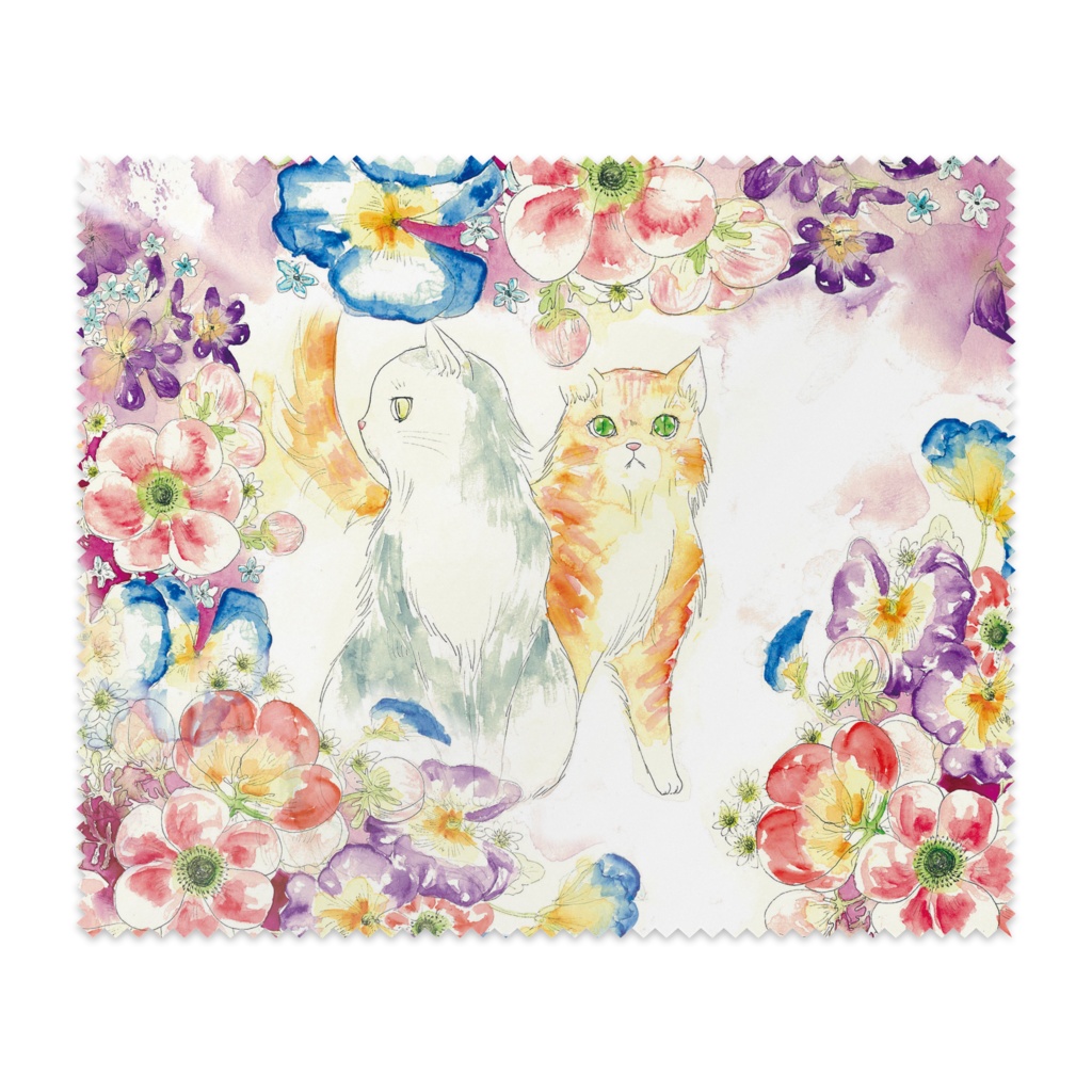 おはなとねこのマルチクロス