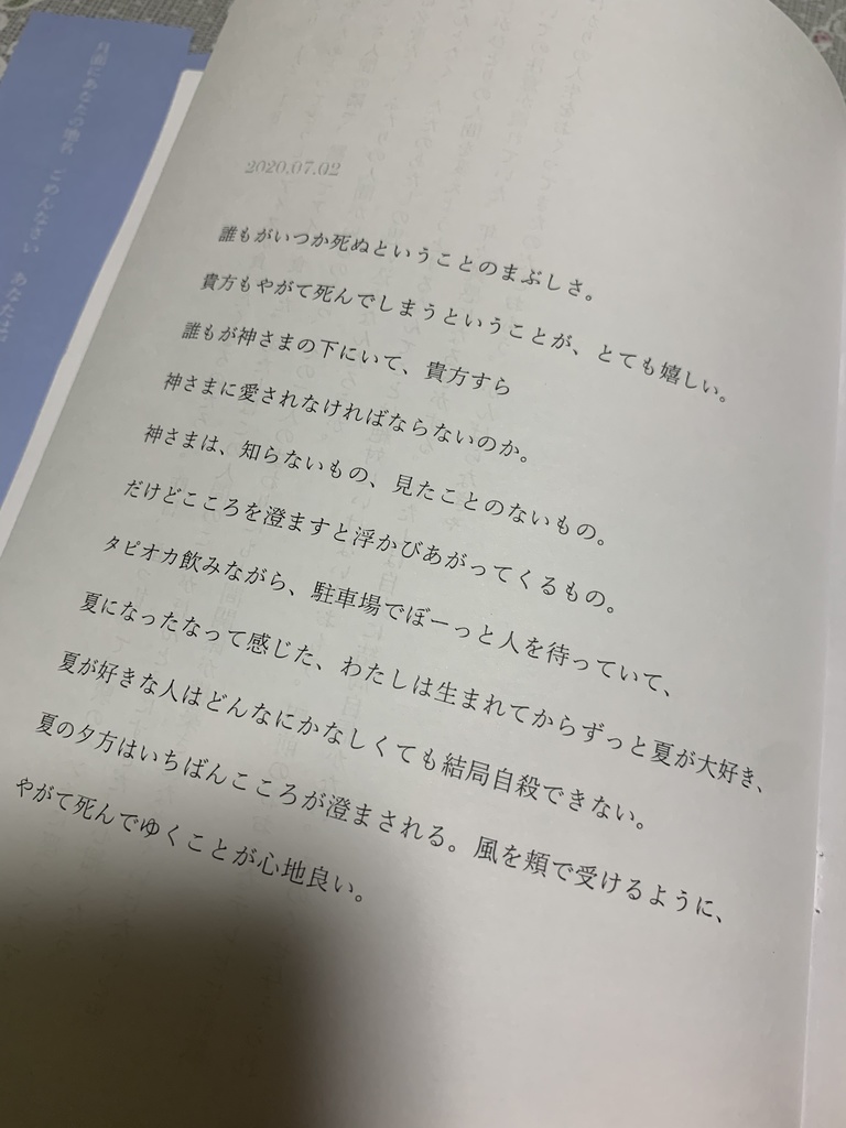 展翅零・日記　「青い悪口」