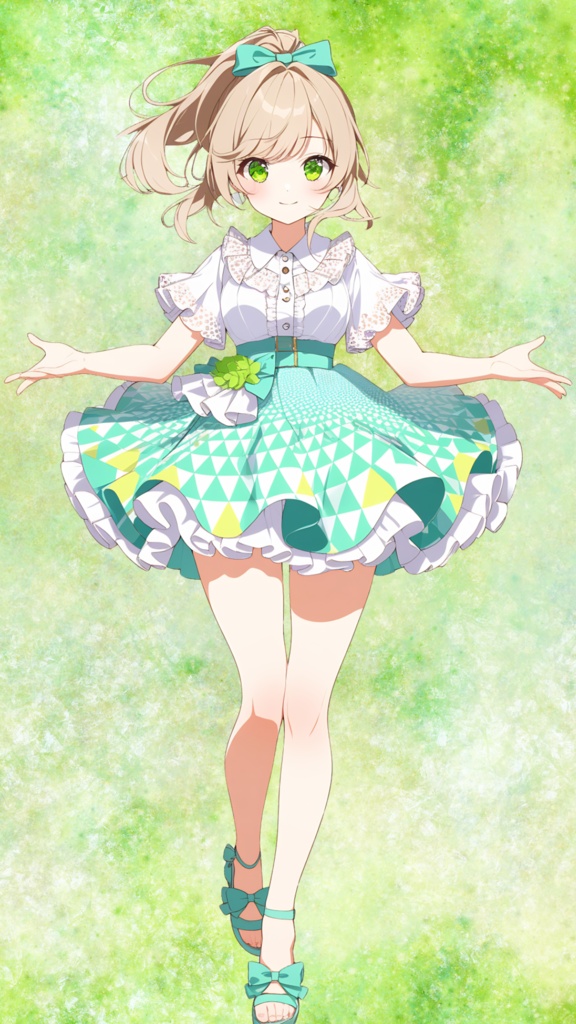 【背景透過立ち絵】爽やかな夏服の女の子