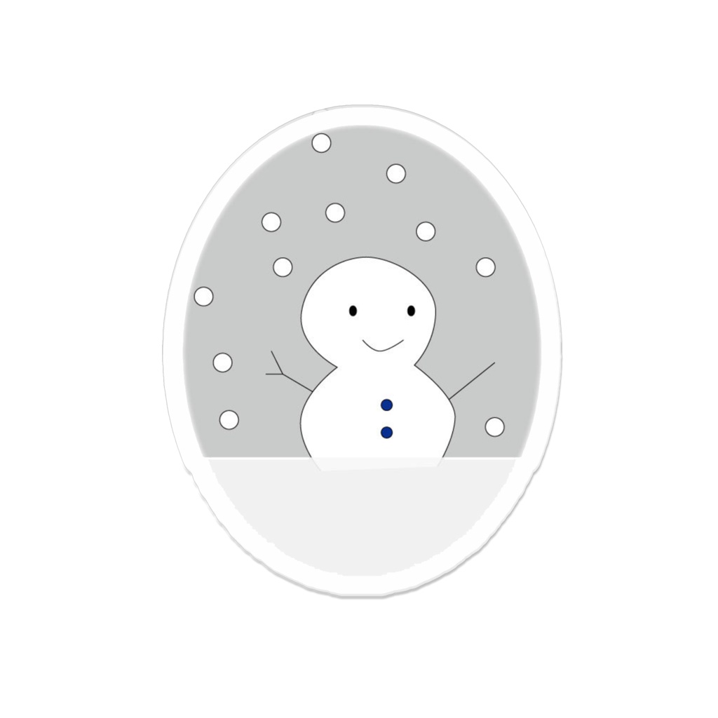 バッジ（雪だるま）⛇