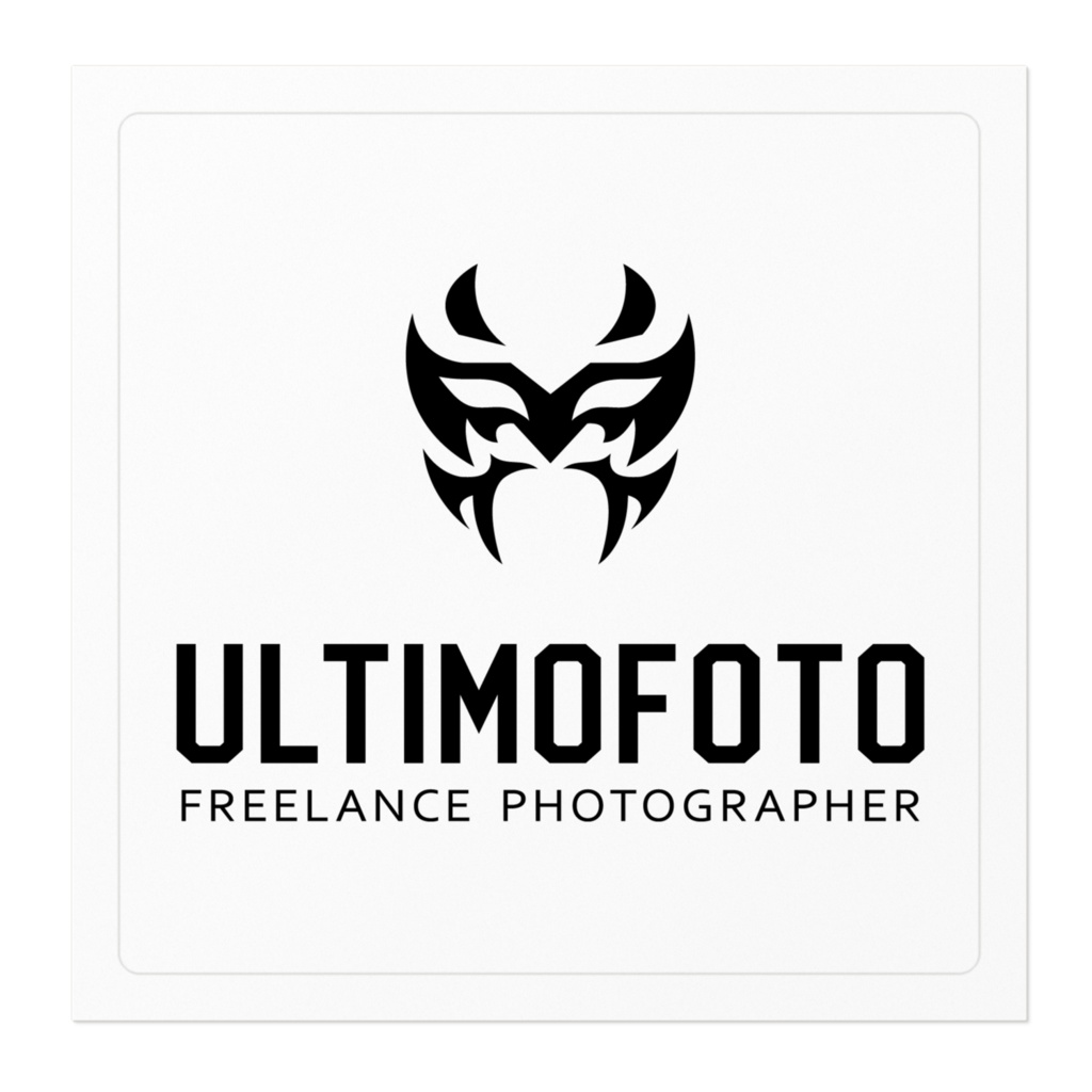 プロレスマスクデザインULTIMOFOTOロゴステッカー