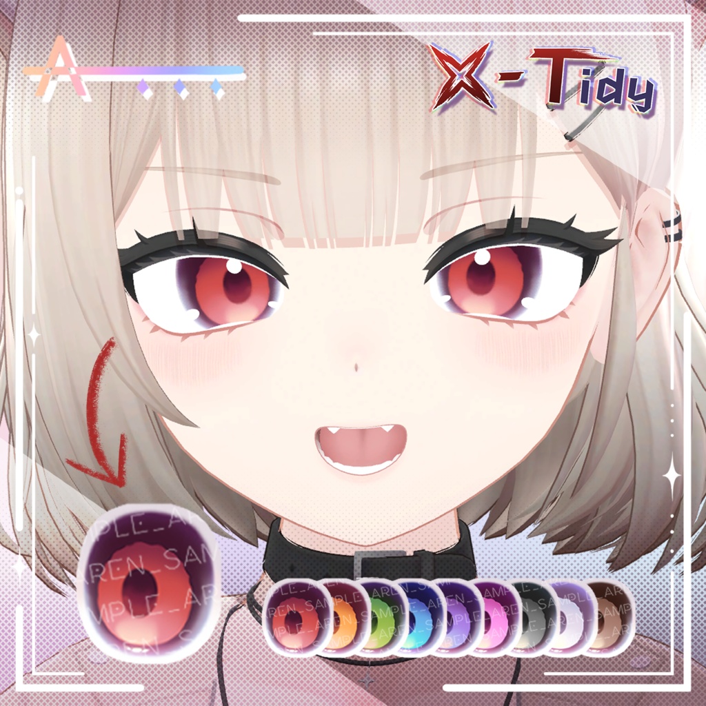 【9アバター対応】 【X-Tidy】 _Body&Makeup&eye_Texture