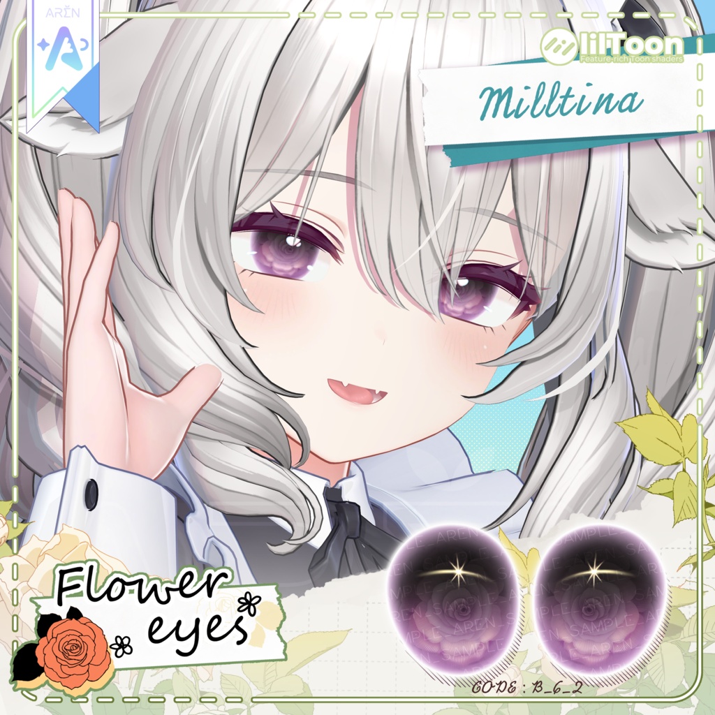 ‼️50% SALE🎁【28アバター】🏵️Flower Eyes Texture🏵️
