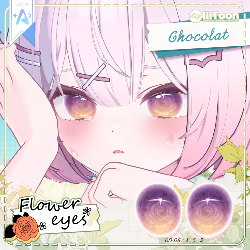 ‼️50% SALE🎁【28アバター】🏵️Flower Eyes Texture🏵️