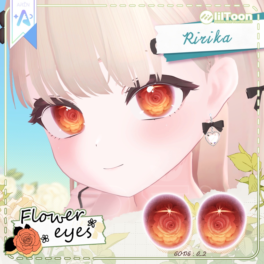 ‼️50% SALE🎁【28アバター】🏵️Flower Eyes Texture🏵️