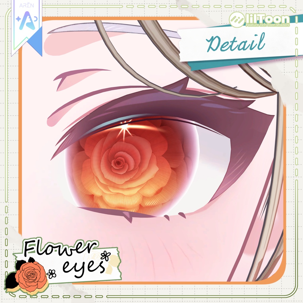 ‼️50% SALE🎁【28アバター】🏵️Flower Eyes Texture🏵️