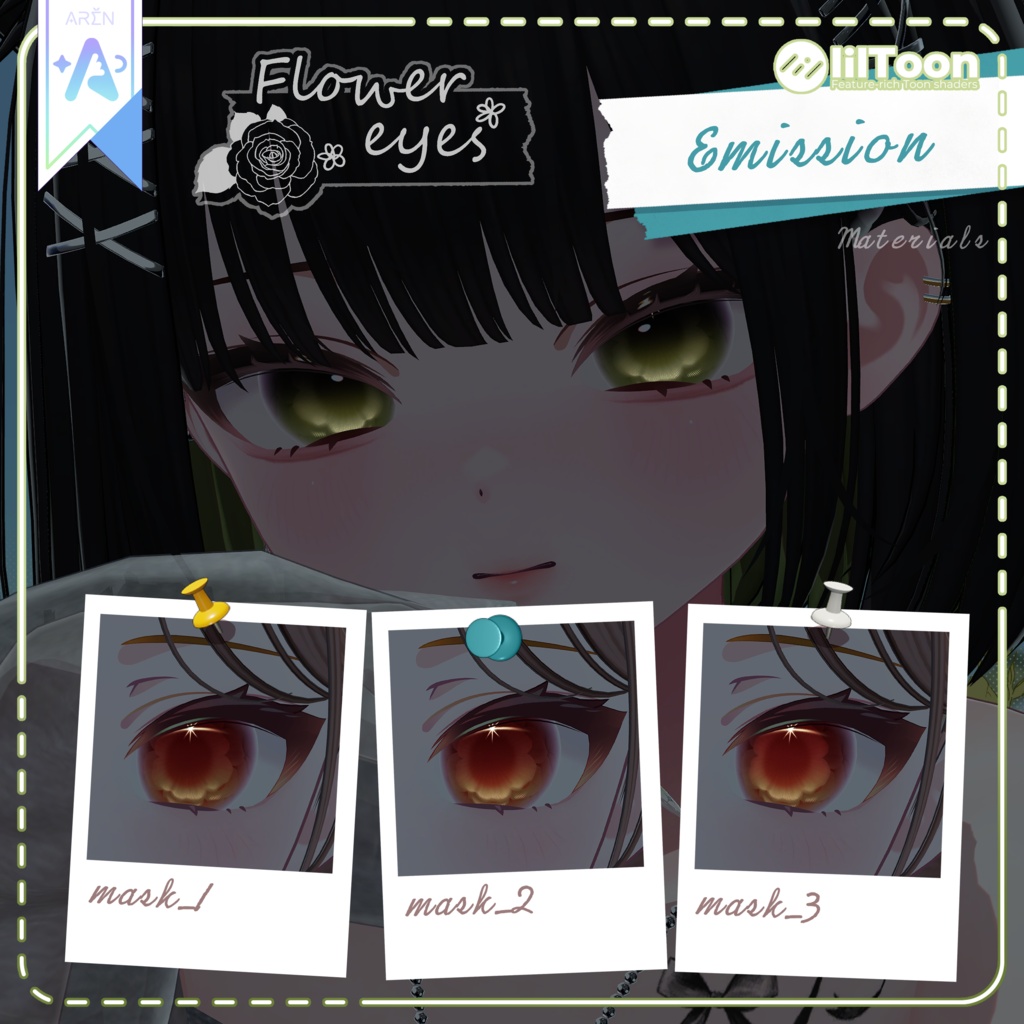 ‼️50% SALE🎁【28アバター】🏵️Flower Eyes Texture🏵️