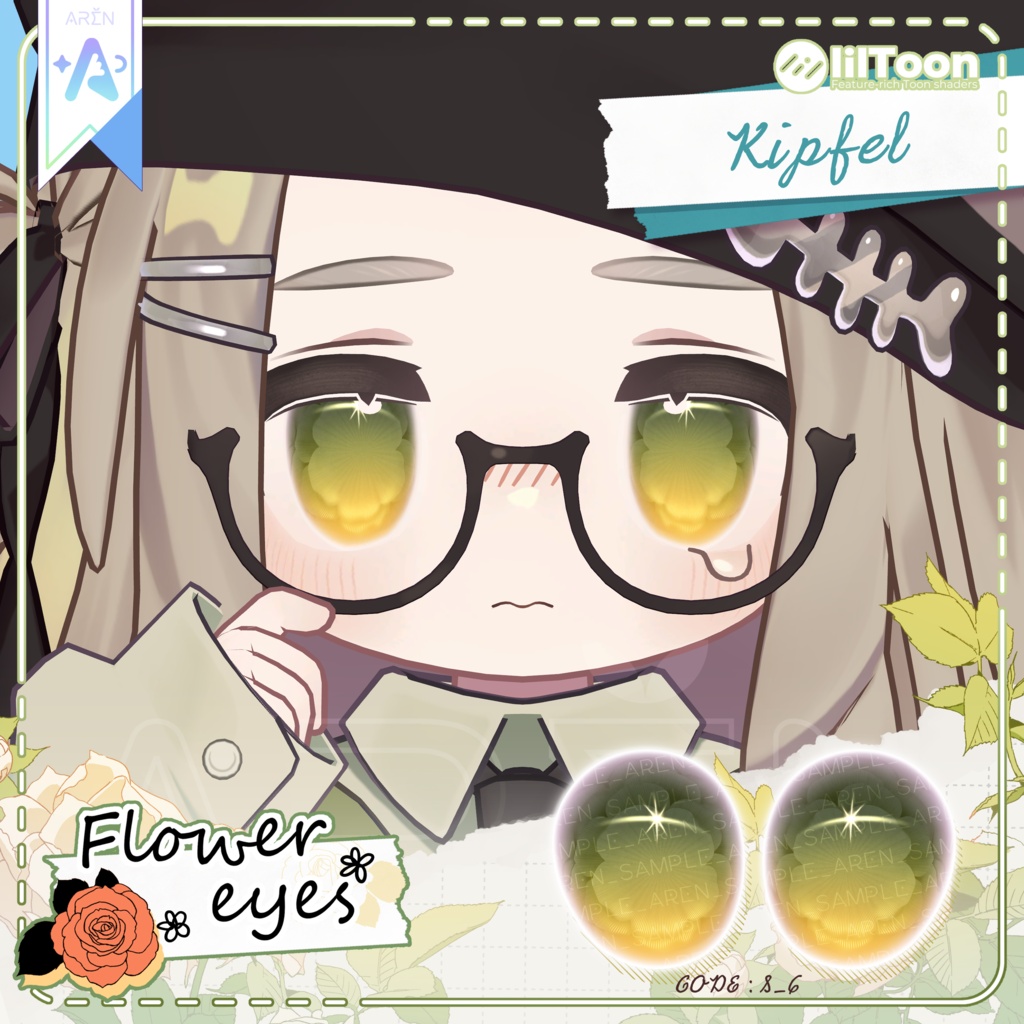 ‼️50% SALE🎁【28アバター】🏵️Flower Eyes Texture🏵️