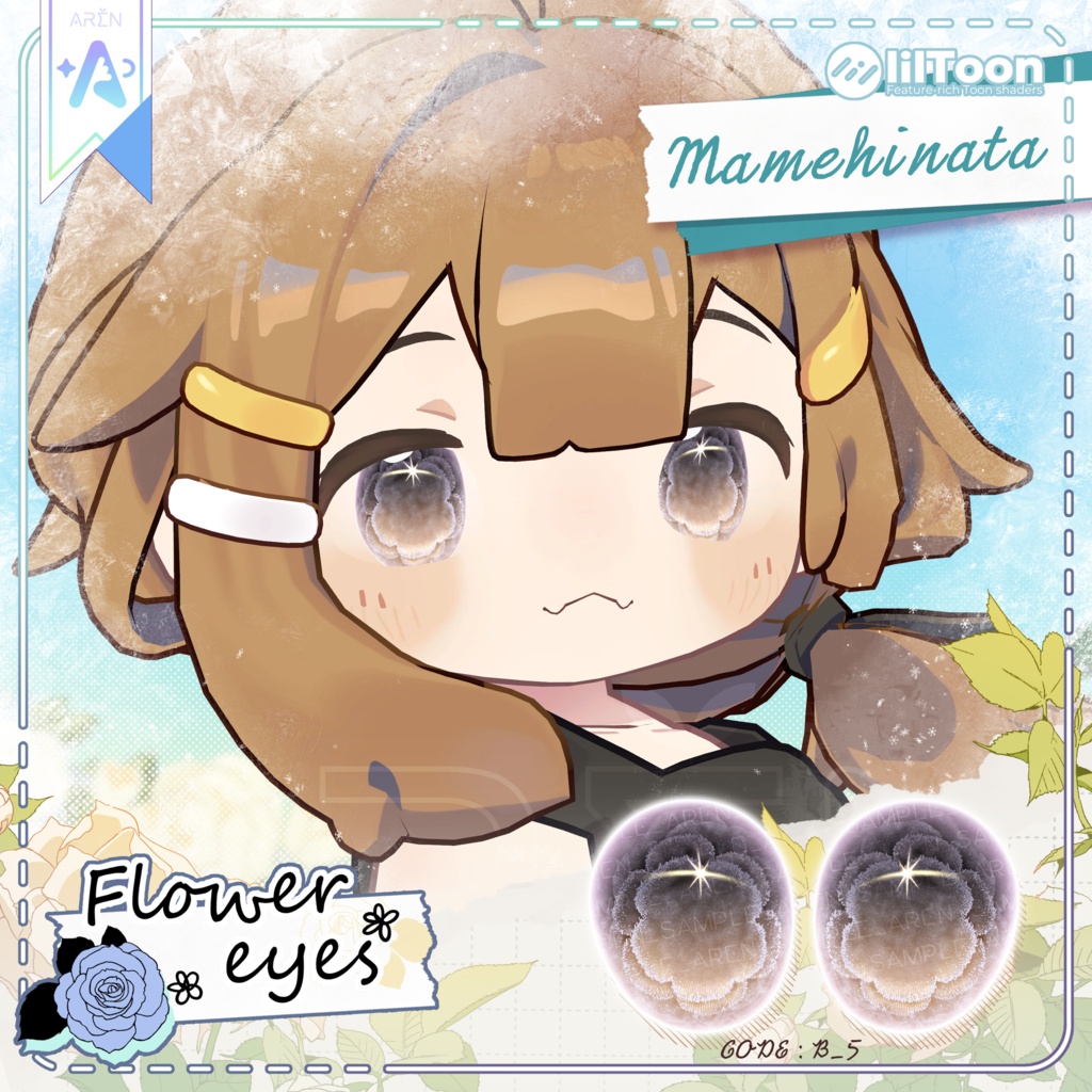 ‼️50% SALE🎁【28アバター】❄️Frozen Flower Eyes Texture🏵️