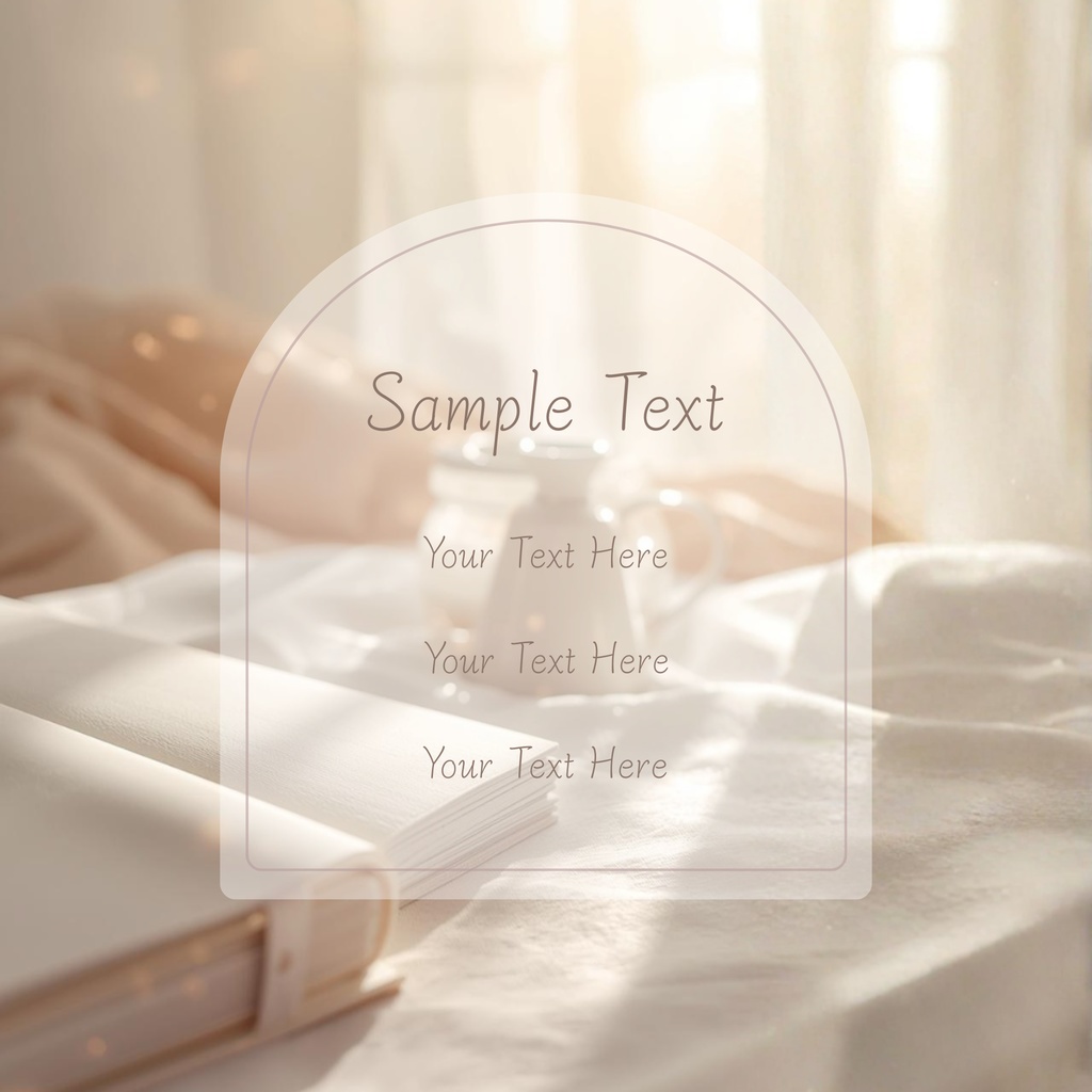 癒し・余白デザイン Canva投稿テンプレート(ベージュ&アイボリーセット)