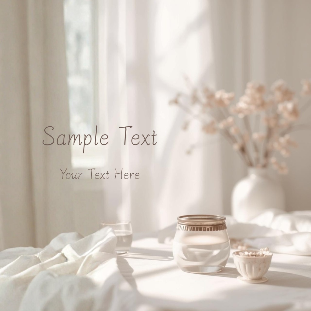 癒し・余白デザイン Canva投稿テンプレート(ベージュ&アイボリーセット)