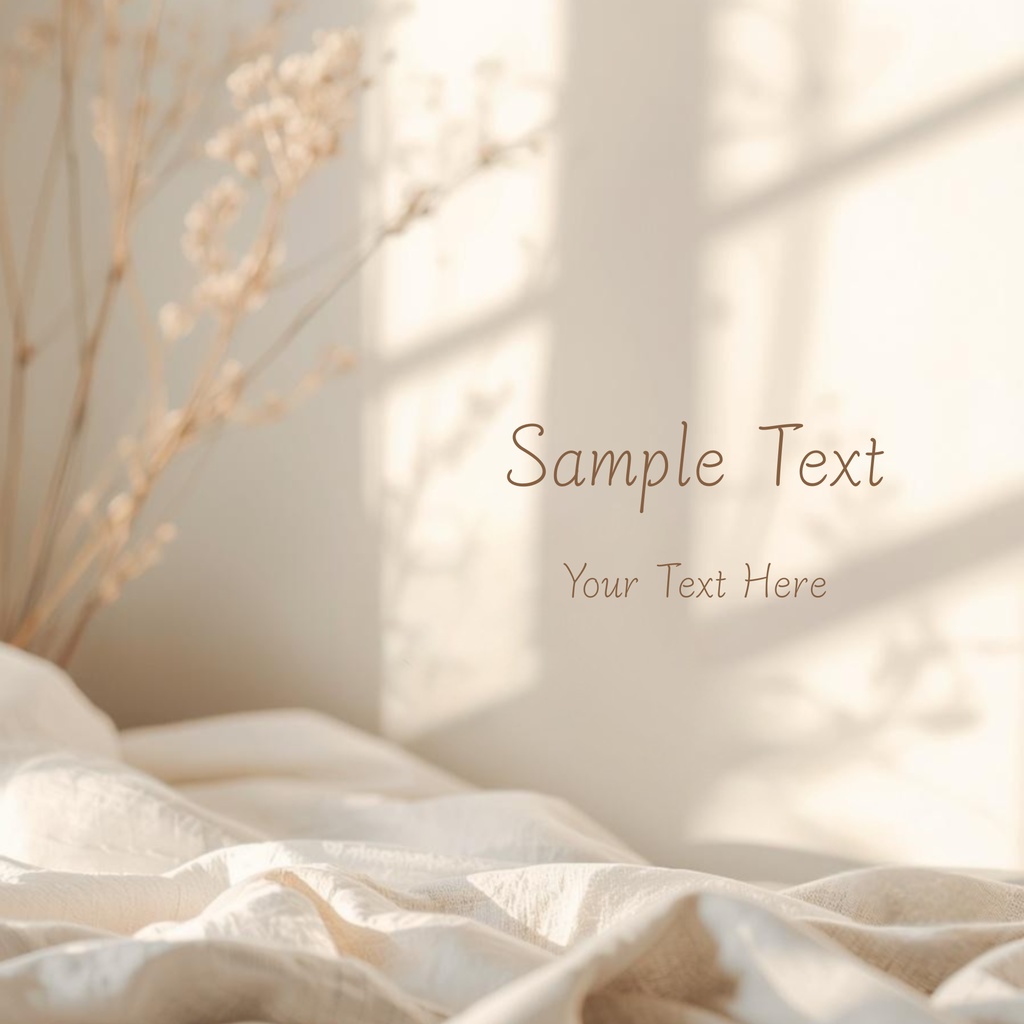 癒し・余白デザイン Canva投稿テンプレート(ベージュ&アイボリーセット)
