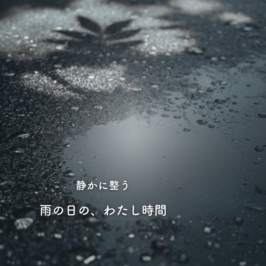 【画像テンプレ】 Rain Tone グレイッシュグリーン&モノクロ|Canvaデザイン素材(10枚セット)