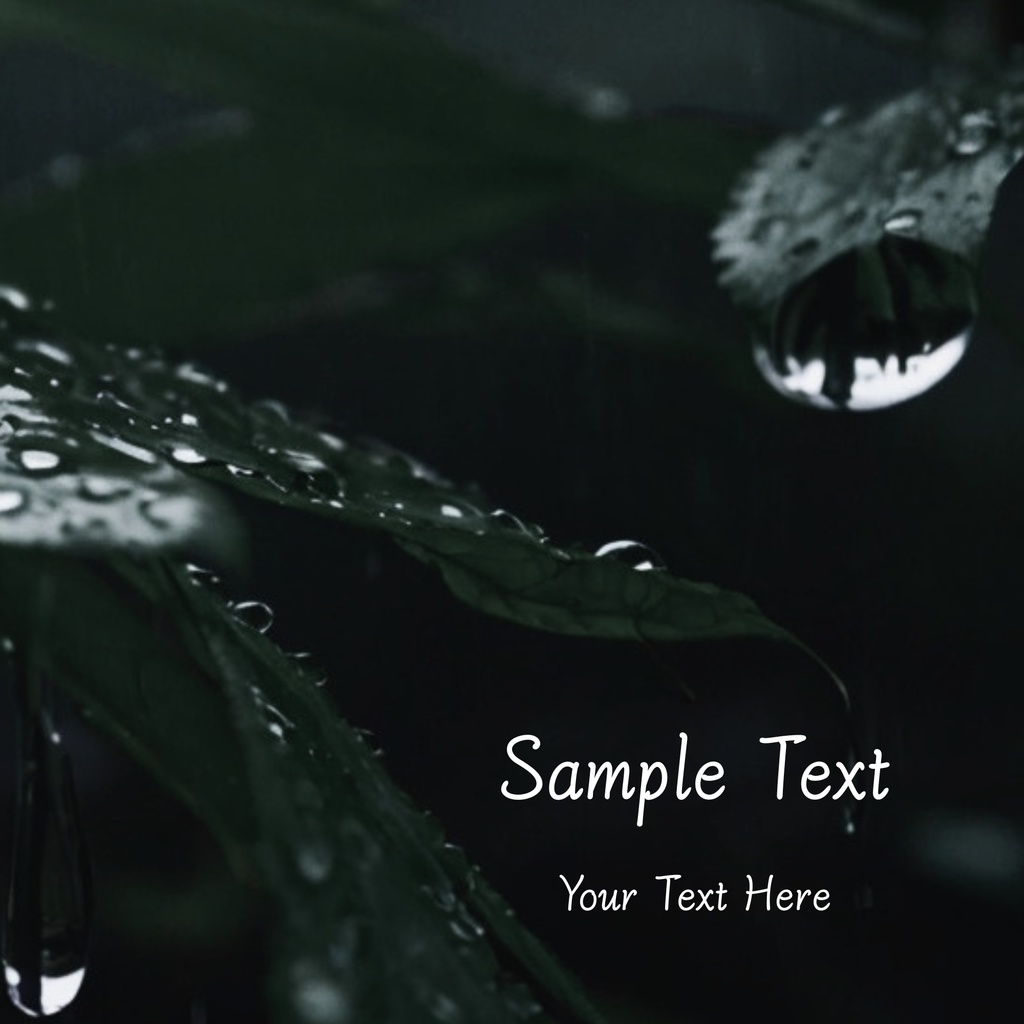 【画像テンプレ】 Rain Tone グレイッシュグリーン&モノクロ|Canvaデザイン素材(10枚セット)