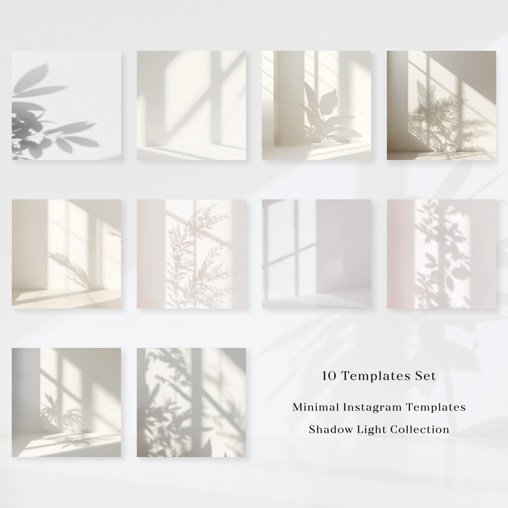 【画像テンプレ】 Shadow Light Collection｜Canvaデザイン素材（10枚セット）