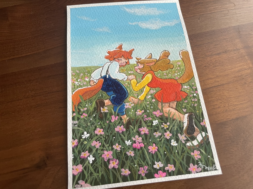 【原画】　花畑で君と
