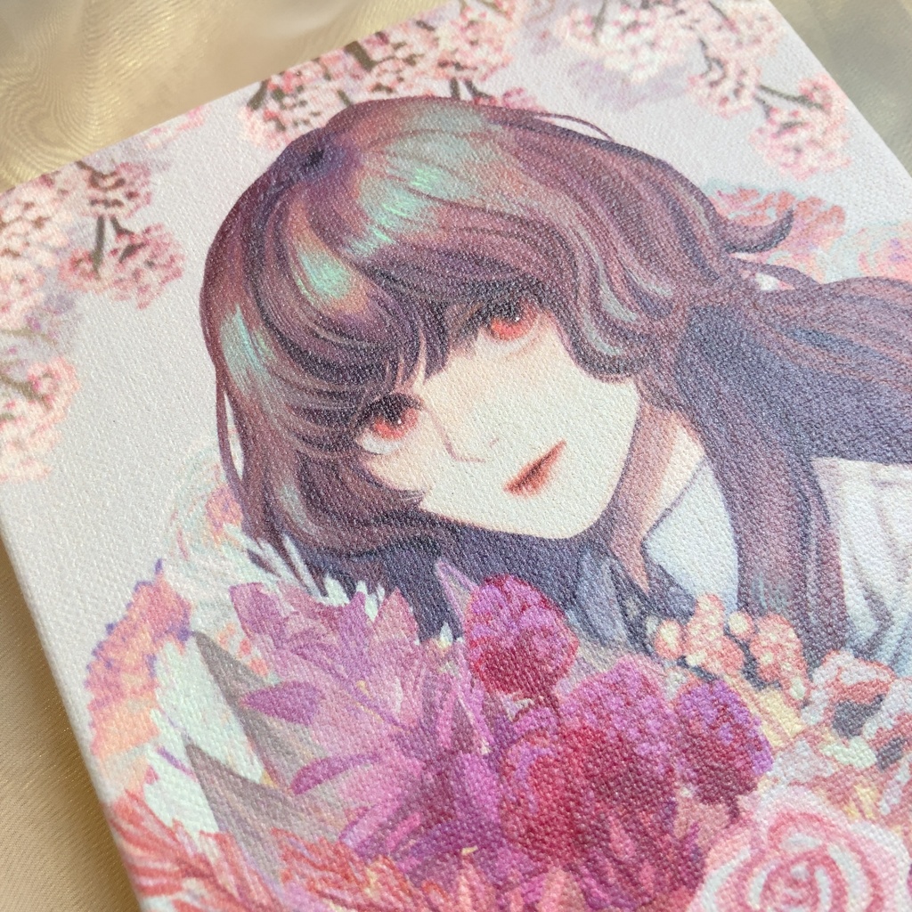 『pink flower』キャンバスアート (F0サイズ)