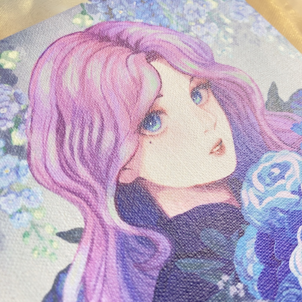 『Blue flower』キャンバスアート(F0サイズ)