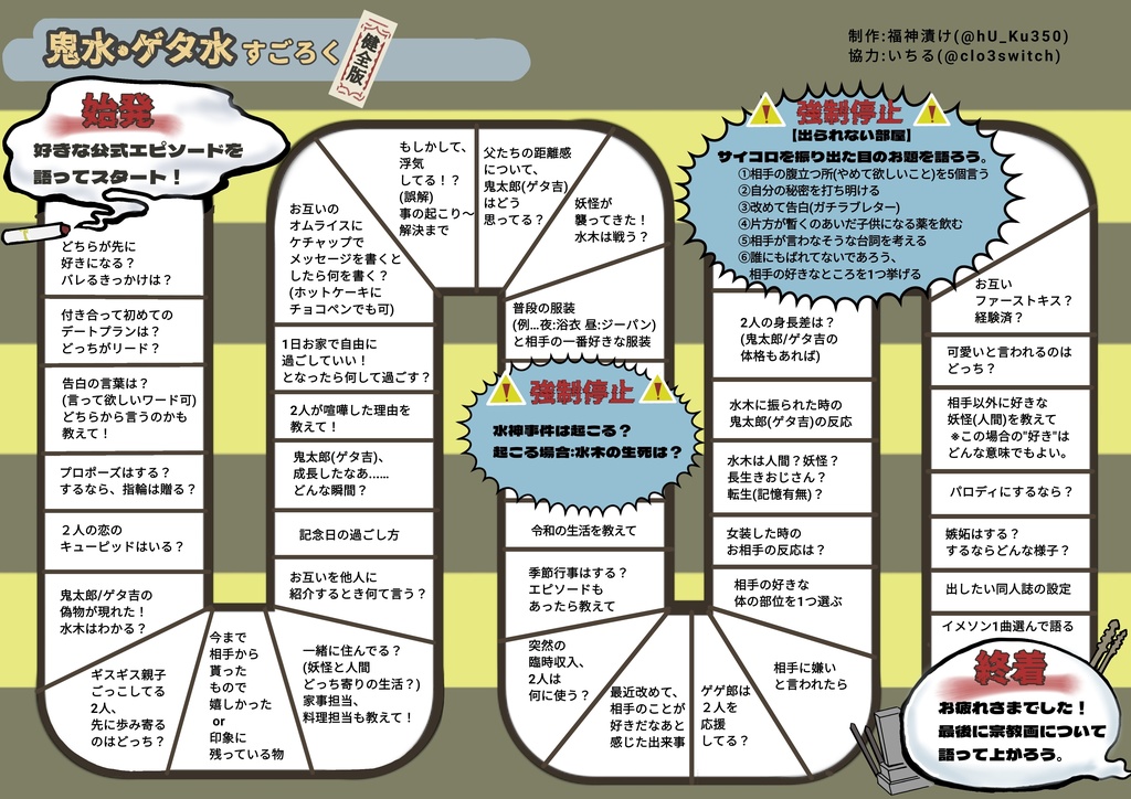 鬼水•ゲタ水すごろく