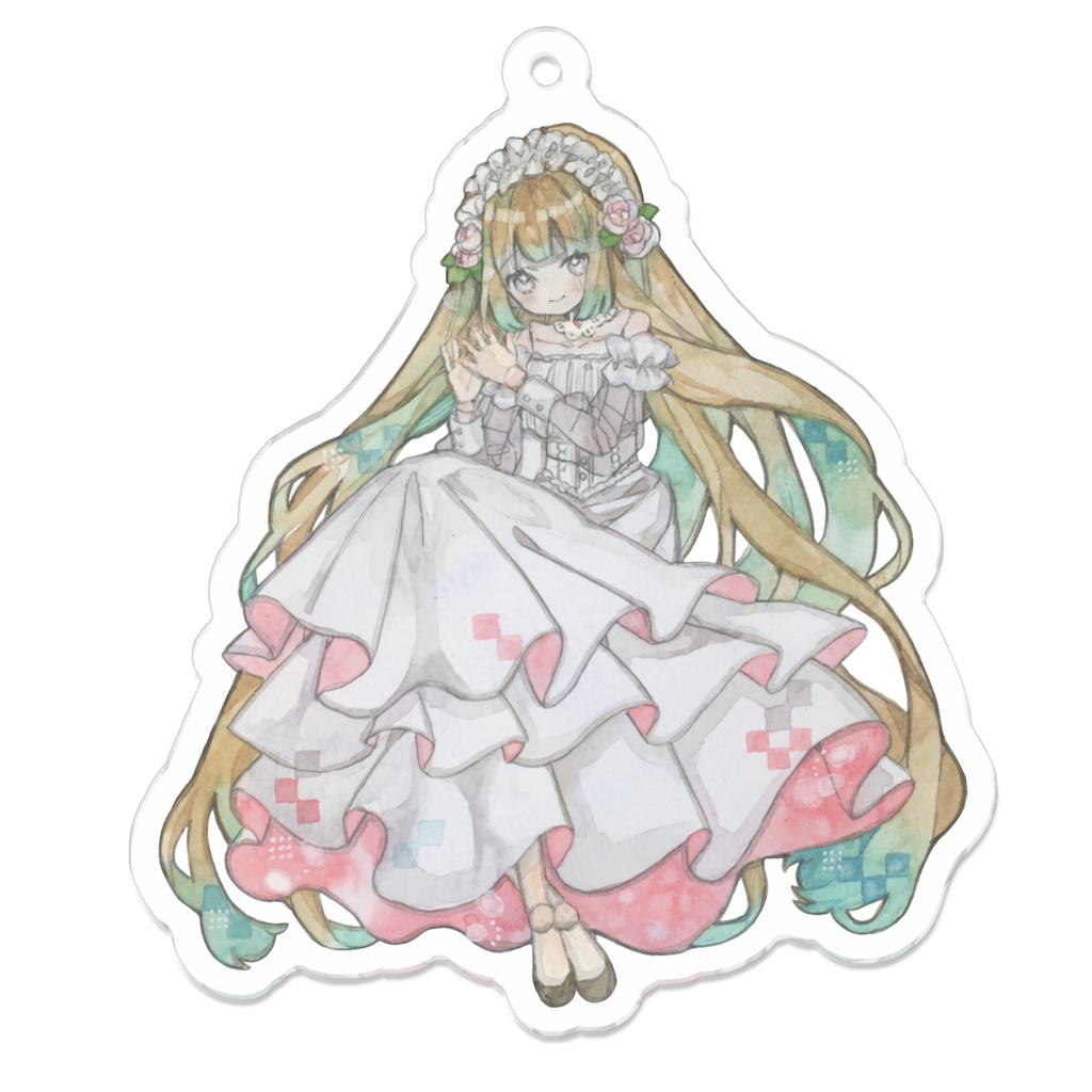 こぼれた世界の憧憬は【クレイアクリルキーホルダー】