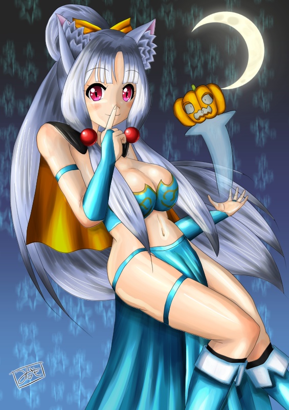 東北イタコハロウィンイラスト