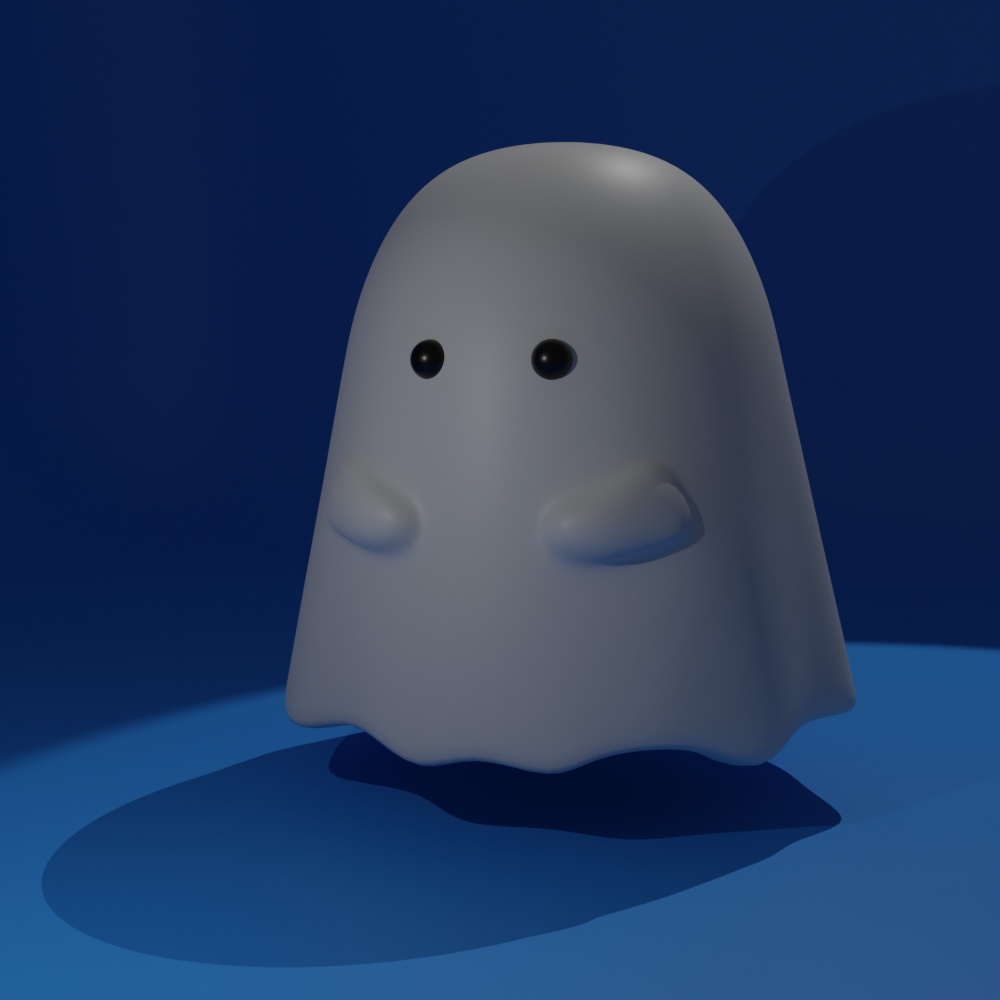 ちびおばけ3Dモデル – 使いやすいシンプルデザイン!