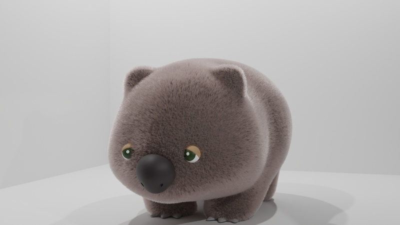 のんびりウォンバット【もふもふ3Dモデル】