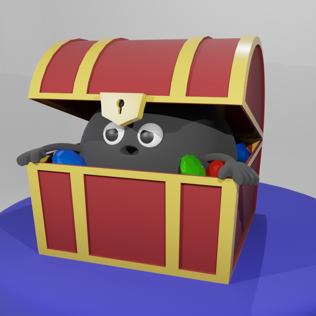 たからばこモンスター【3Dモデル】