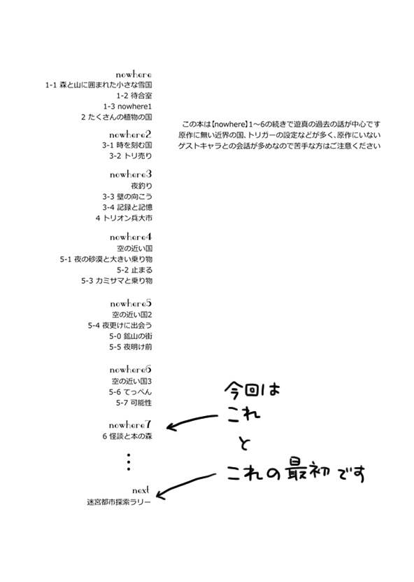 【遊真の過去の本】nowhere7