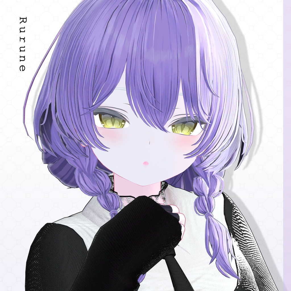 ✨1day Sale✨【VRC Hair】♥ Custom Bob ♥おさげ×お団子×鹿 【花鹿】