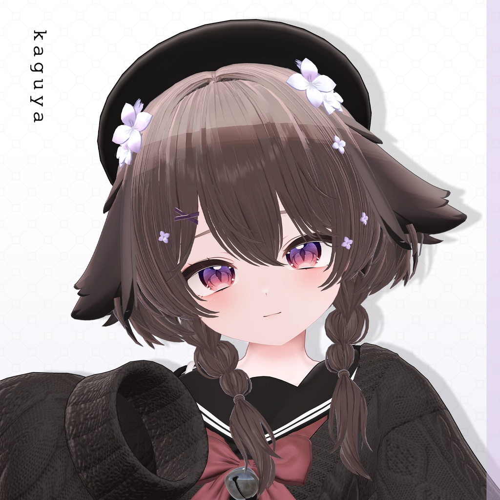 ✨1day Sale✨【VRC Hair】♥ Custom Bob ♥おさげ×お団子×鹿 【花鹿】