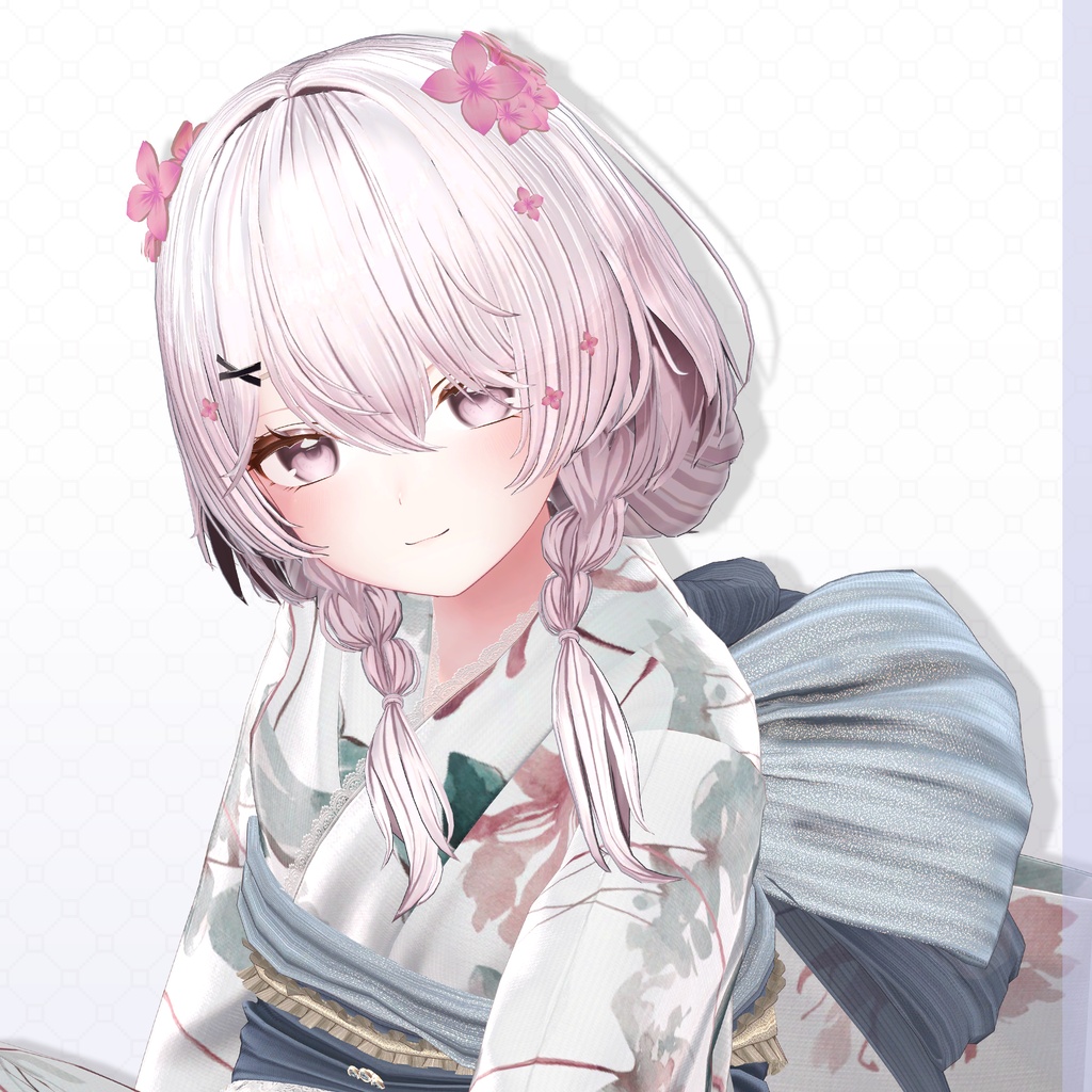 ✨1day Sale✨【VRC Hair】♥ Custom Bob ♥おさげ×お団子×鹿 【花鹿】
