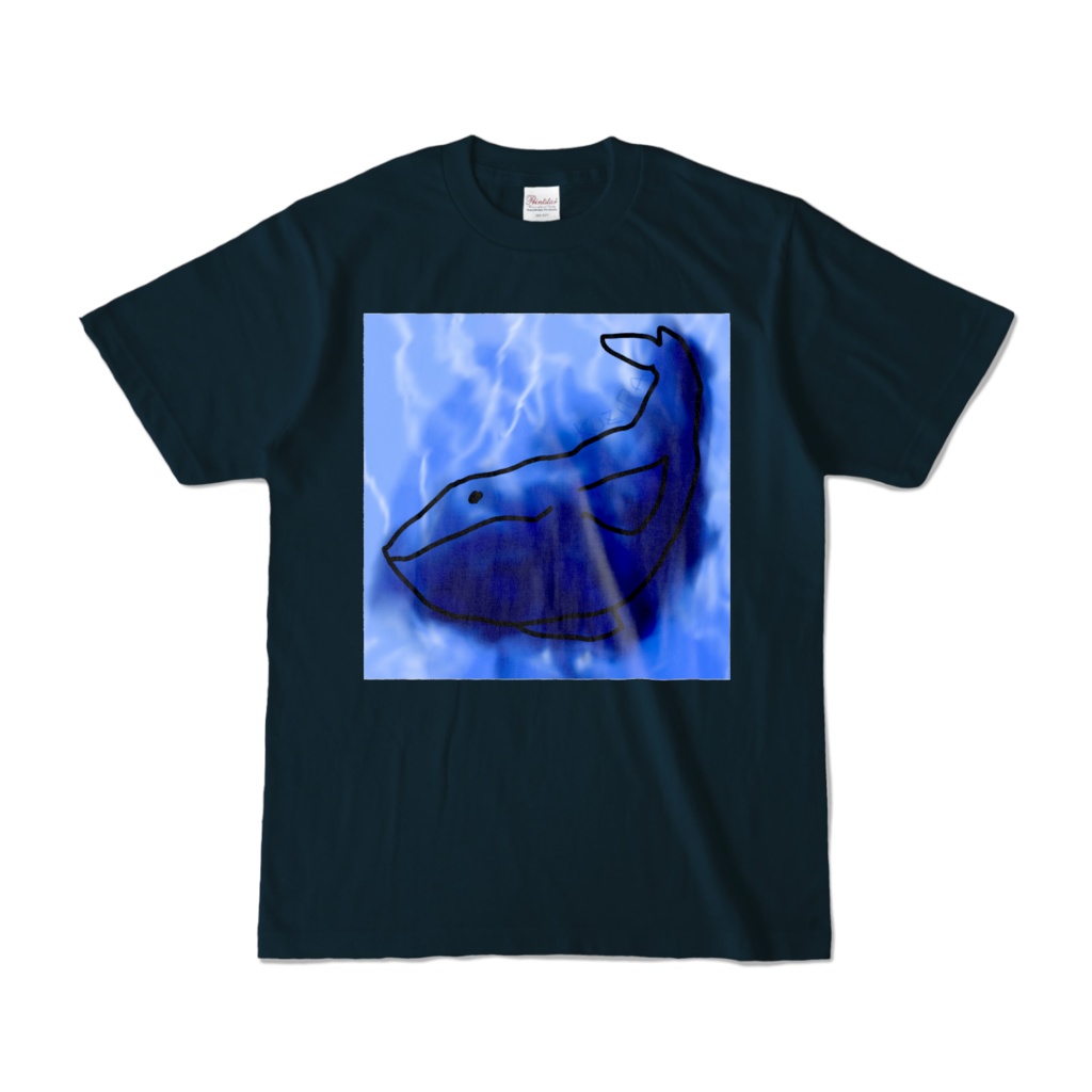 Tシャツくじら海の中