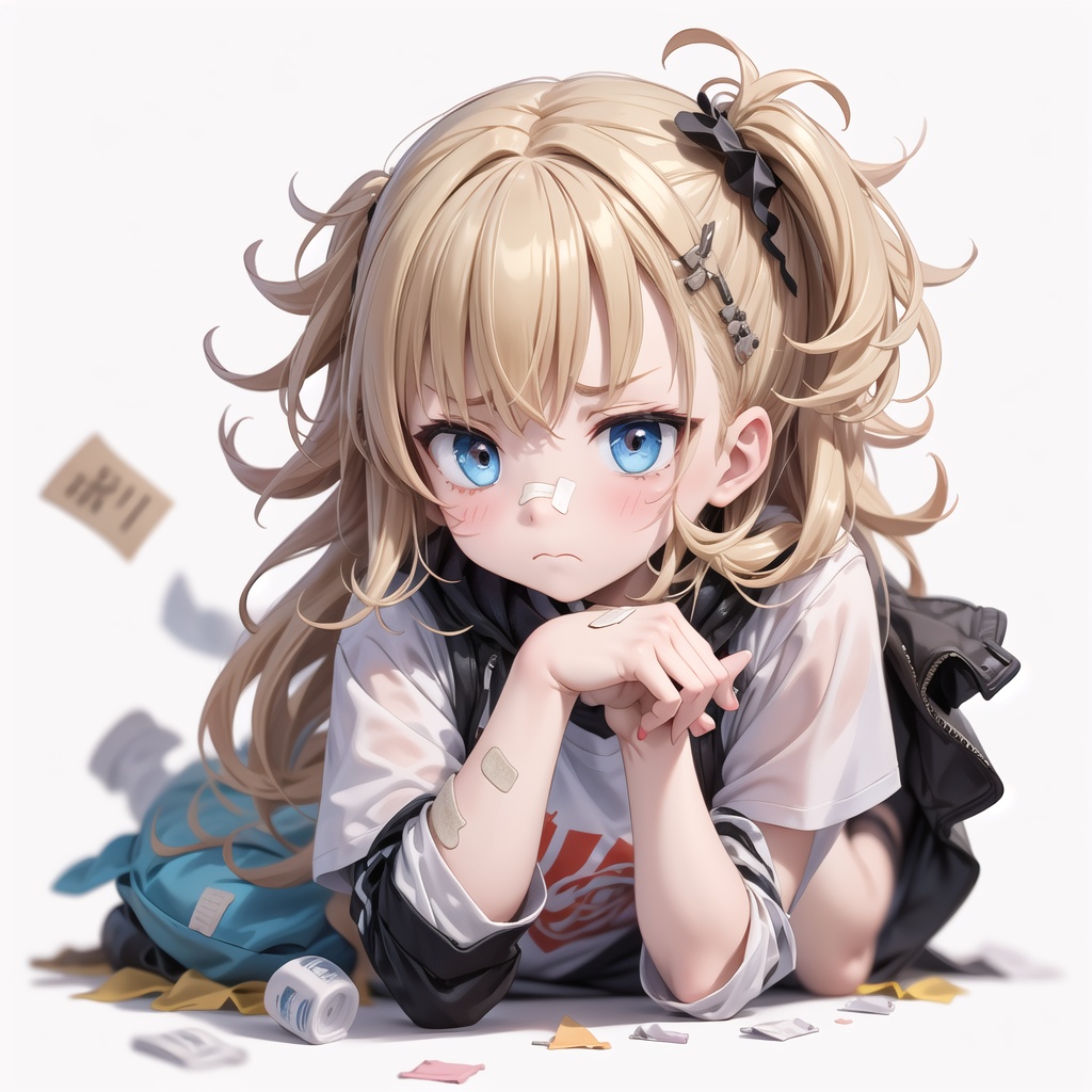 スマホステッカー 負けないもん少女1