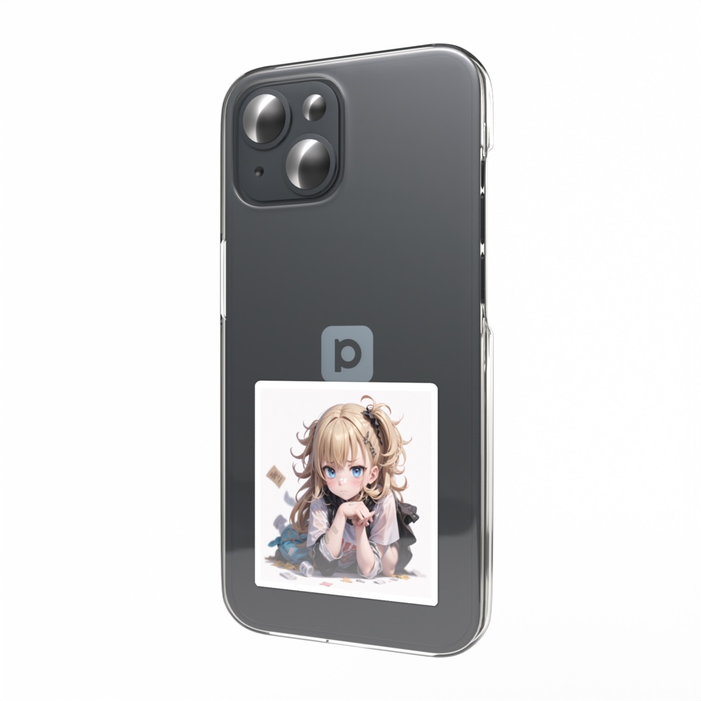 スマホステッカー 負けないもん少女1