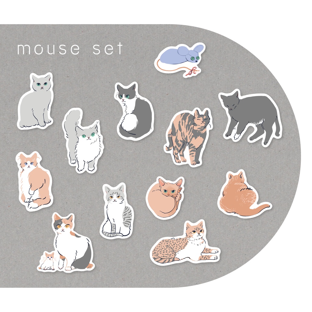 【mouse set】フレークシール