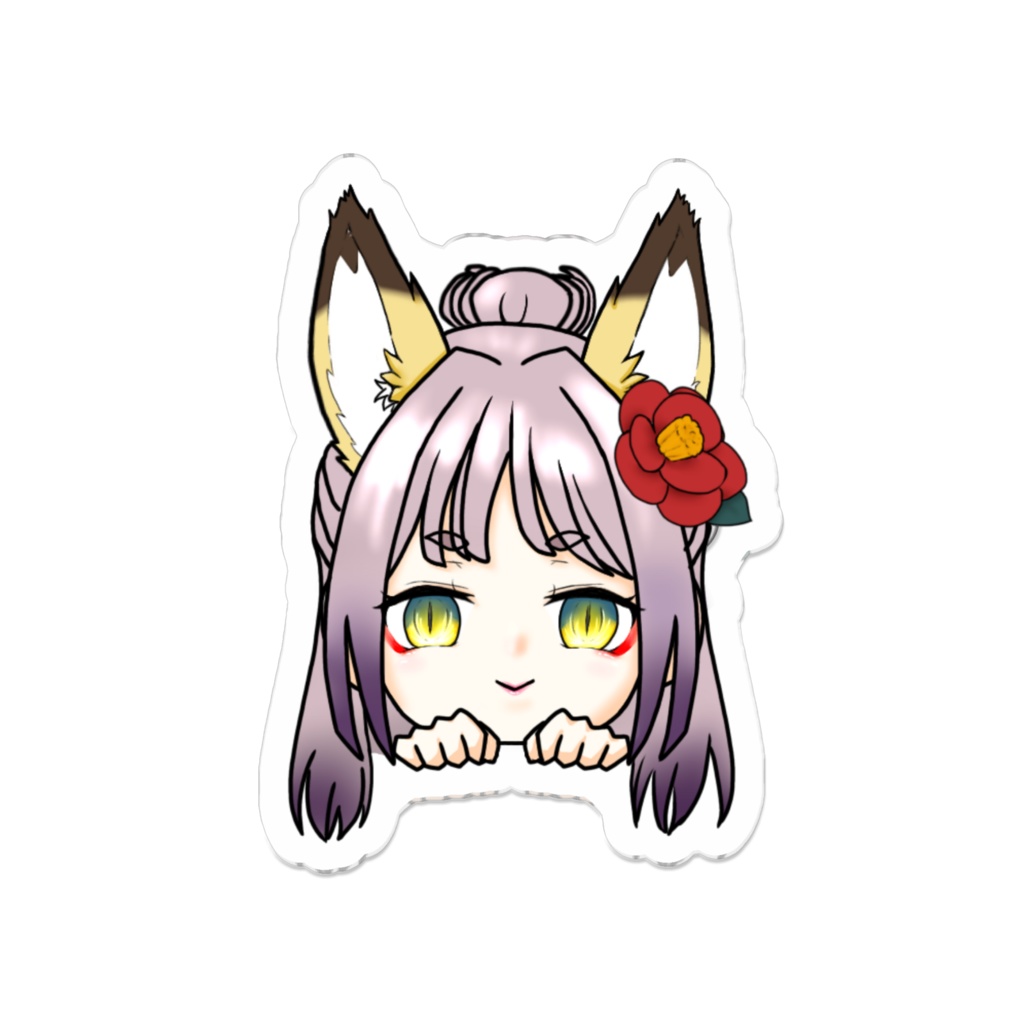 アクリルバッジ -柚樹もか 狐ver,-