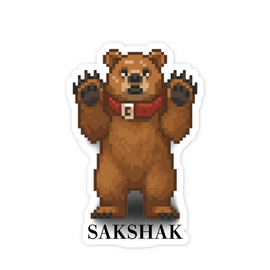 さくしゃくまスマホステッカー