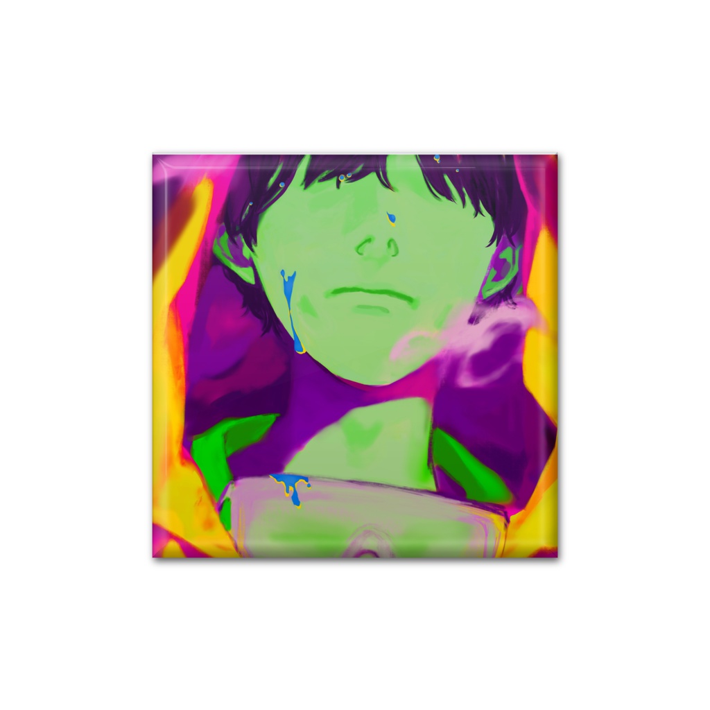 ネオン缶バッジ