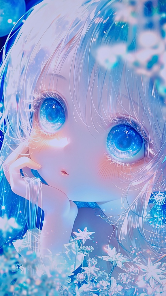 【高解像度】青い瞳の女の子