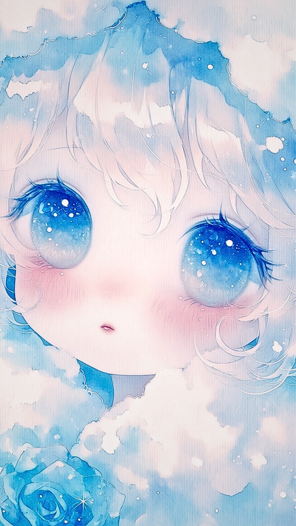 【高解像度】真っ白に包まれる女の子