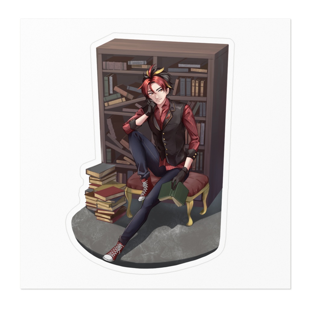 一周年記念ステッカー 廃墟にいる“あいつ”