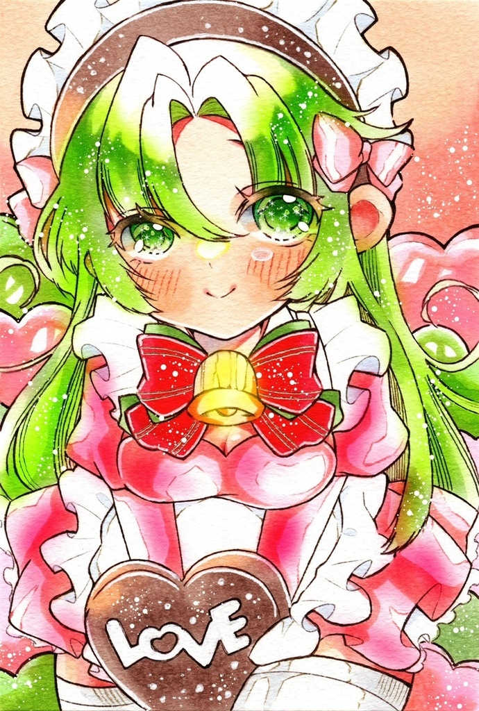 【新作・ポスカサイズ原画】日和 クリスマスver