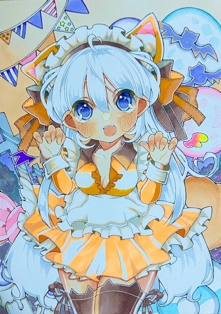 【新作・A4サイズ】ねこみみメイド