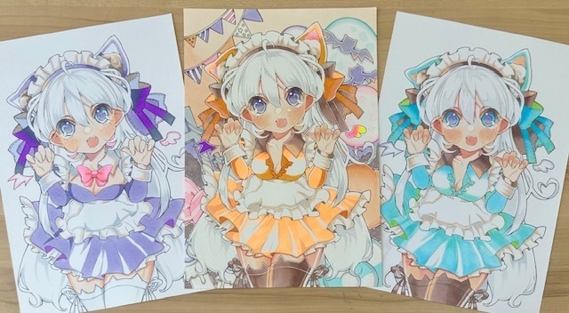 【新作・A4サイズ】ねこみみメイド