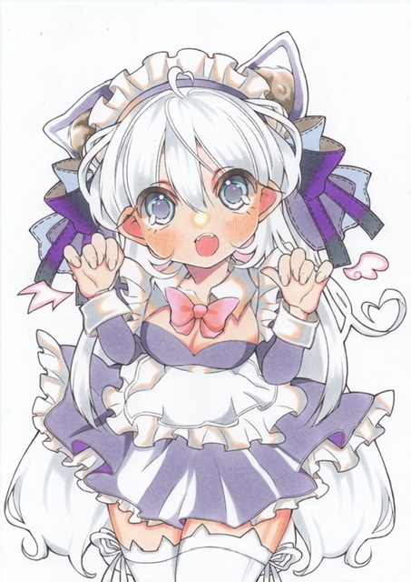 【新作・A4サイズ】ねこみみメイド